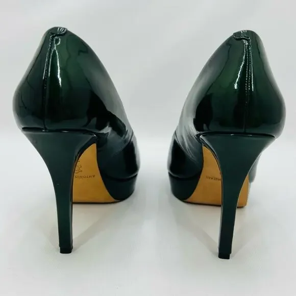 Antonio Melani Hunter Green Patent Leather Pump - Picture 5 of 10